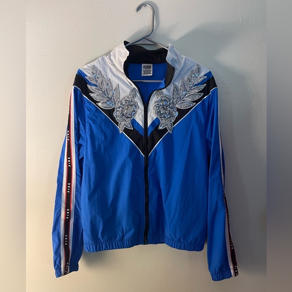 PINK Victoria’s Secret Zip Up Embellished Track Jacket - Picture 2 of 8